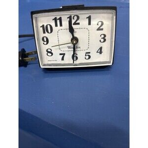 Westclox Alarm Clock Black Dialite Vintage Works Great